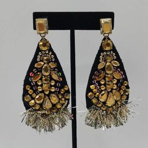 J Crew Sparkle Tear Drop Earrings